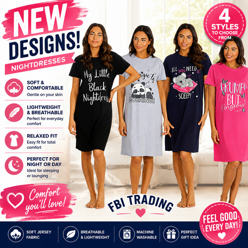 Womens ladies nightshirts - womens,