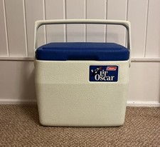 Vintage Lil Oscar By Coleman Cool Box Retro 1980’s Camping Blue / White 
