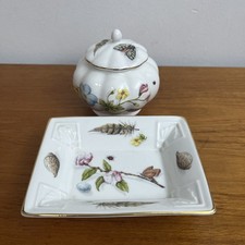 Vintage Aynsley lidded pot and oblong dish Nature's Delights (12)