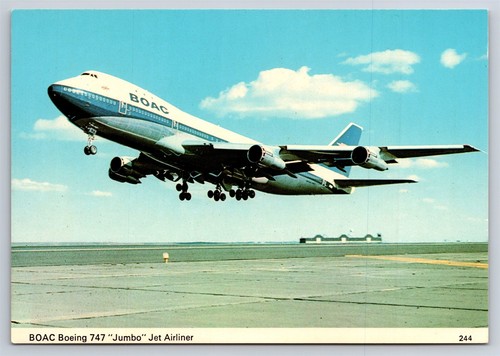 Airplane postcard boac airways - airplane,