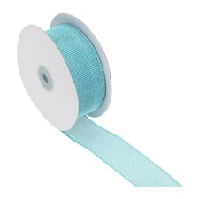 Burlap Fabric Ribbon 1-1/2" Wide x 5 Yards Burlap Ribbon, Light Blue