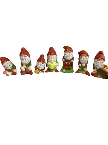 Vintage ceramic garden gnomes - ceramic,
