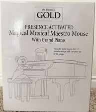 NEW Mr Christmas Magical Musical Maestro Mouse Baby Grand Piano Gold Label
