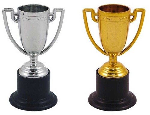 Mini gold silver trophy - mini, medals