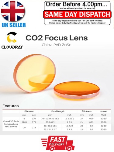 Cloudray co2 laser focus lens - cloudray,