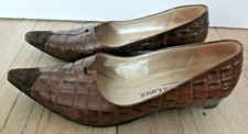 Pk PETER KAISER Leather Court Shoes Size 7 40 1/2 Top Braun