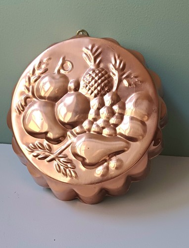 Vintage copper tin lined jelly - tin,