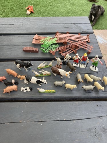 Vintage toy farm - farm, animals