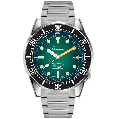 Squale 1521 42mm green dial - squale,