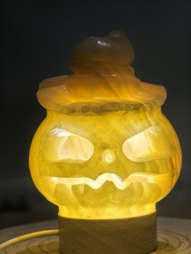 Carved yellow jade - carved, pumpkin
