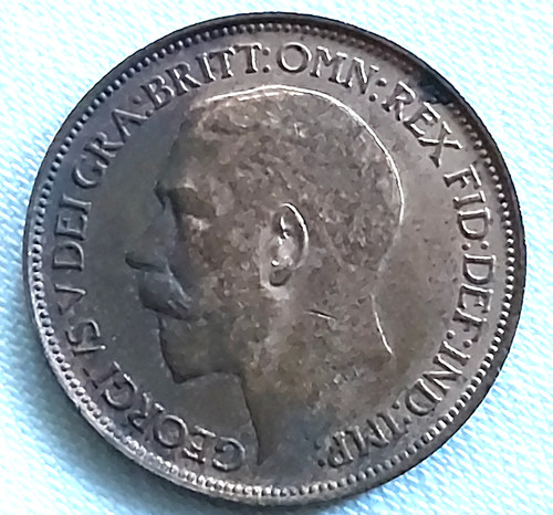 King george 1912 halfpenny - v,,