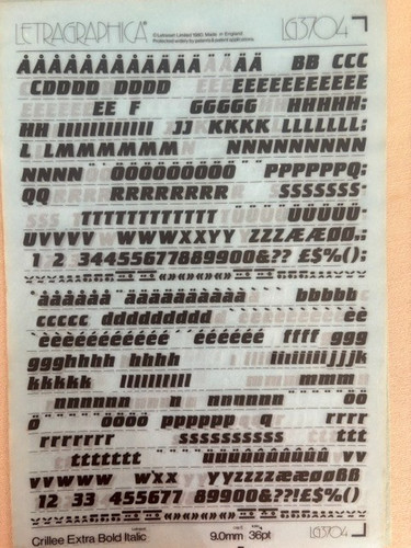 Huge lot sheets letraset - huge,
