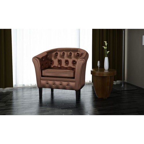 Tub chair faux - faux, leather
