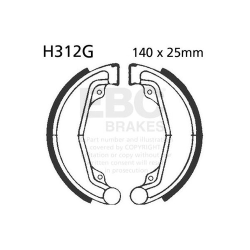 Ebc grooved brake shoe - ebc,