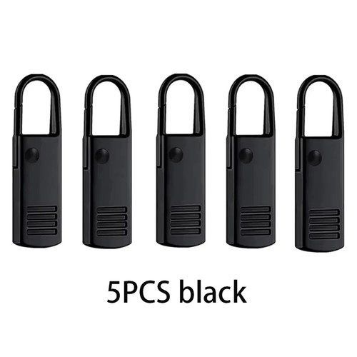 5pcs black detachable zipper - detachable,