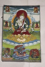 36" Tibet Tibetan Cloth Silk Buddhism Vajrasattva Buddha Tangka Thangka Mural