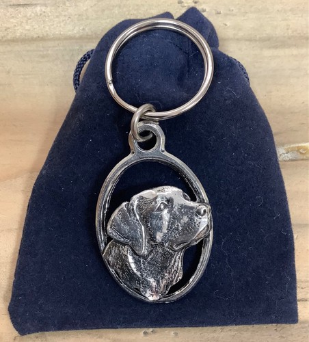 Labrador head silver - head, pewter