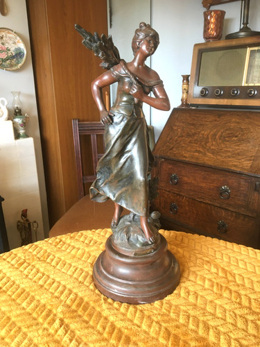 Antique tall french spelter - antique,
