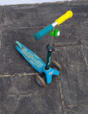 Mini Micro Scooter – Blue – 3-Wheel Adjustable Kids Scooter with Brake and bell