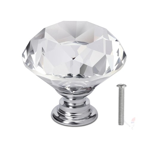 Diamond crystal glass door - diamond,