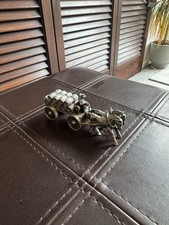 Vintage brass horse drawn dray - brass,