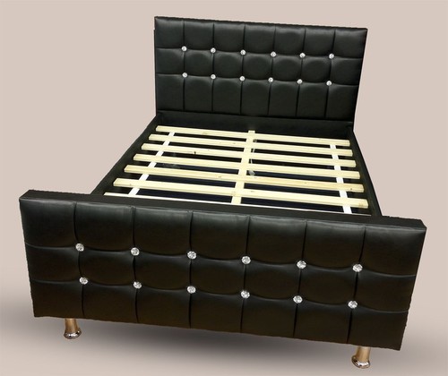 Cube black diamond bed - bed, frame