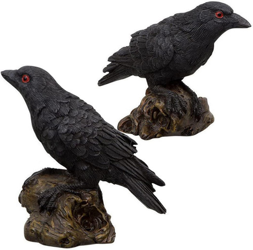 2pcs resin fake - crow, raven