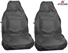 ATOCARE GREY Heavy Duty 100% Waterproof Easy Clean Car Van Seat Covers 1+1