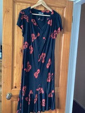 Ossie Clark Black Rust Floral