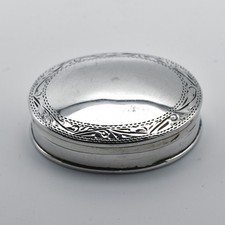 Vintage Solid Silver Pill Pot