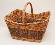 Large Vintage Wicker Shopping