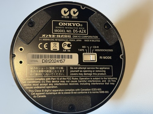 Onkyo a2xipod dock - dock, used
