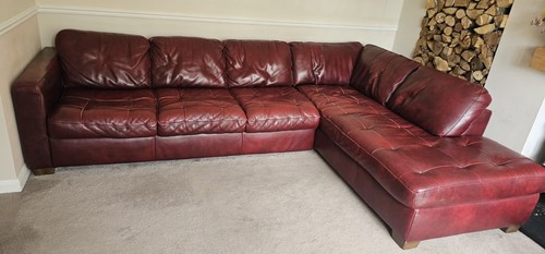 Natuzzi burgundy leather - natuzzi,