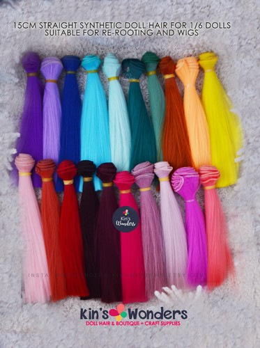 Synthetic doll hair straight - hair,