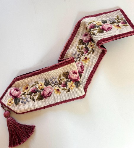 Vintage floral needlepoint