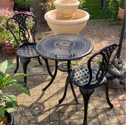 Cast aluminium bistro set - cast, 3