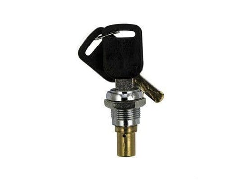 Lock and key for coin - and, operated