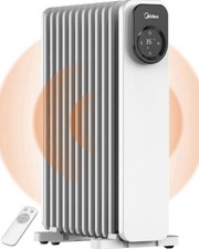 Midea Oil Filled Radiator 11 Fins 2300W Electric Heater w/Remote 24h Timer Boxed