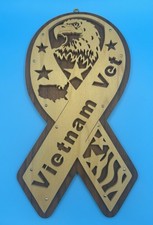 Vietnam Vet 3D Wooden Ribbon