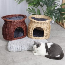 Two Levels Wicker Cat House