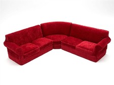 Dolls House Modern Red Velvet