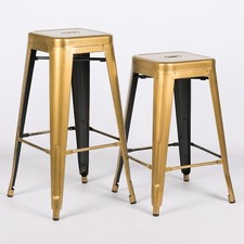 TOLIX INSPIRED METAL BAR STOOL