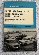 Classic Mini Clubman & 1275GT Manual Austin Morris Owners Handbook Haynes Estate