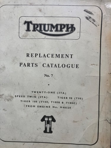 Triumph parts catalogue - parts,