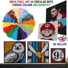 Round Pixel Art 1x1 Tiles Compatible with LEGO Dots 35380 35381 98138