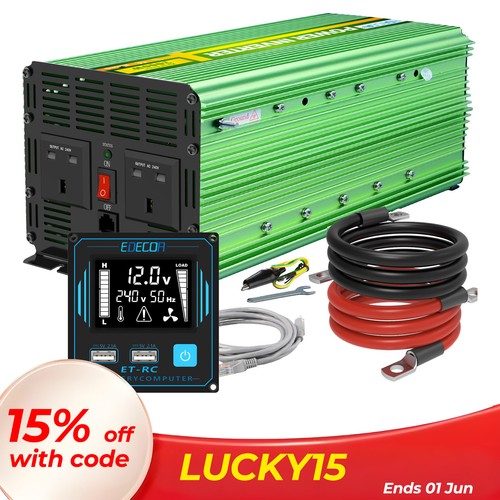 Edecoa power inverter 12v - power, to