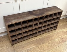 Vintage Antique Wooden Pigeon Hole Storage Unit