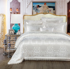 Beautiful Royal Luxury Wedding Bedding Set 4 Piece Winter KING / QUEEN On Sale