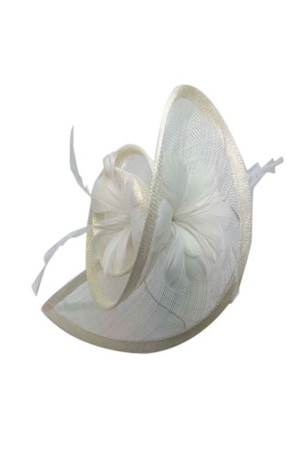 Large flower feather hair - feather, hat