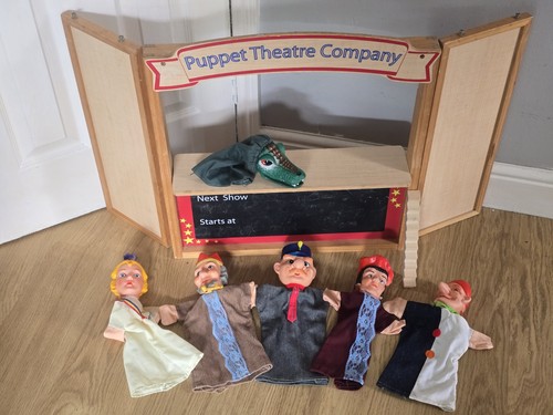 Vintage wooden puppet theatre - puppet,
